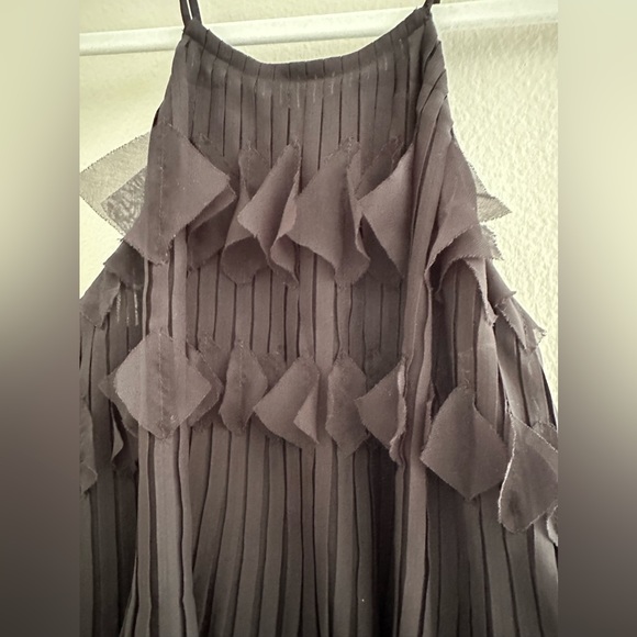 Ramy Brook Shauna Pleated Mini Black Dress Size XS - Picture 6 of 8